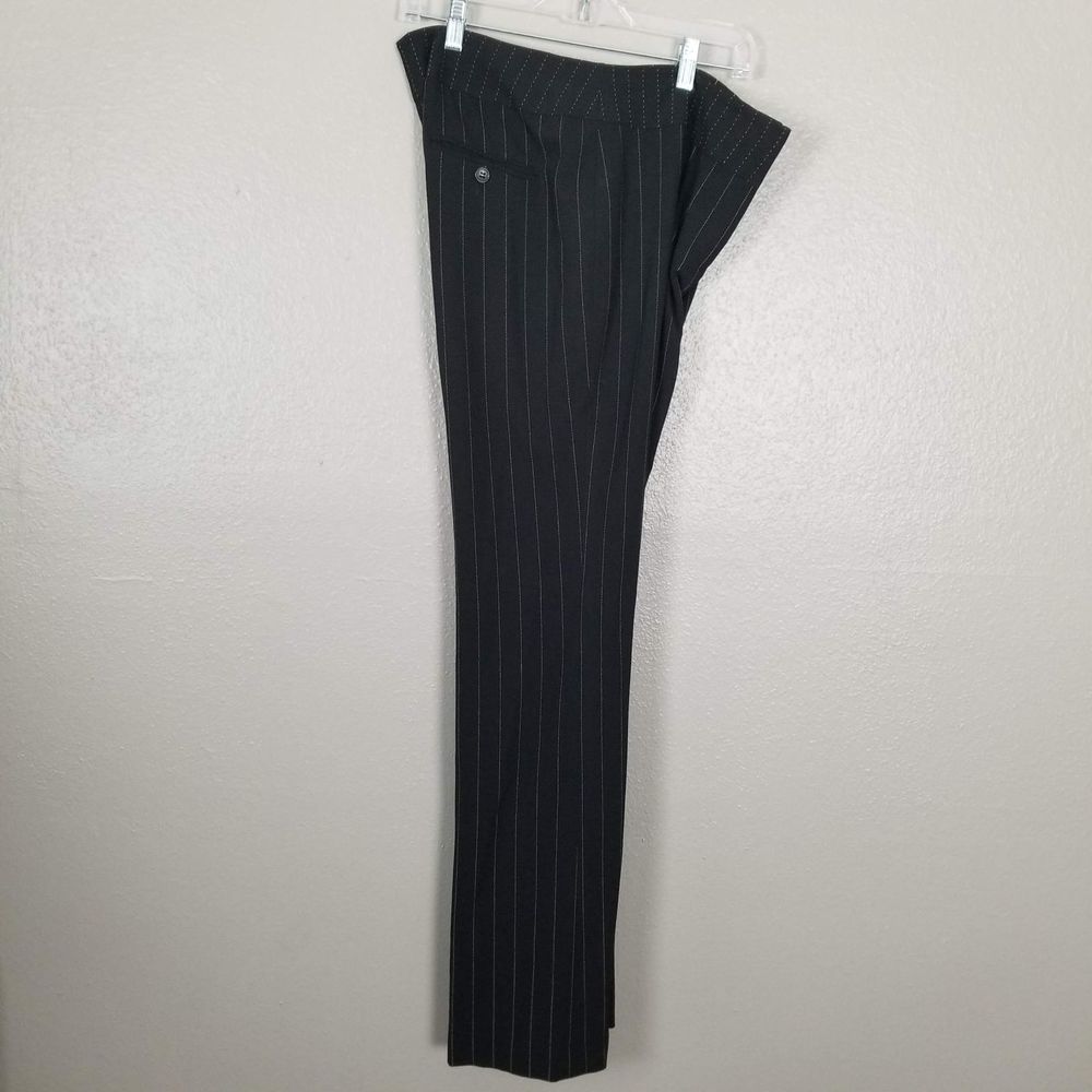 City DKNY Pin Stripe Straight Leg Trousers 8